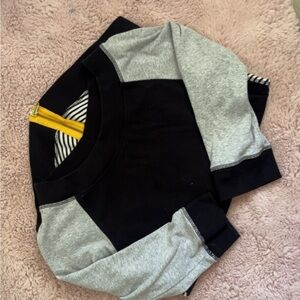 Chico's Black and Gray Long Sleeve Tee
